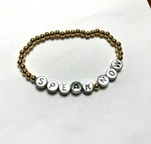 Load image into Gallery viewer, Gold Custom Beaded Name/Word Bracelets