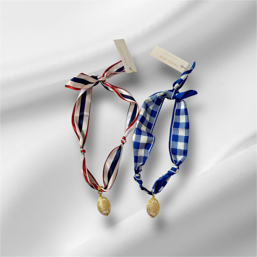 Pearl Football Scarf Necklace