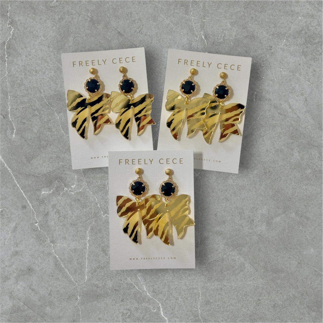 Tiger Bow Earrings