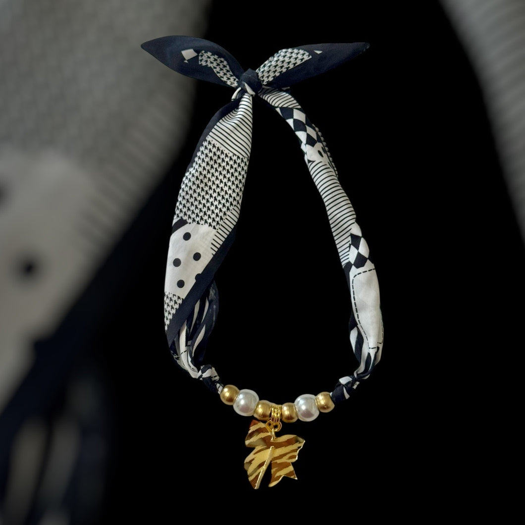 Gold Tiger Scarf Necklace