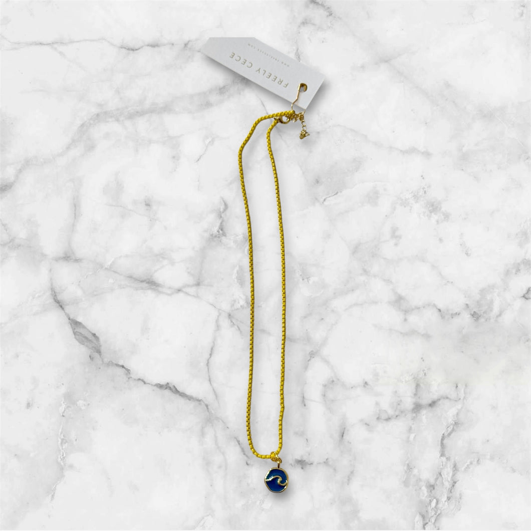 Golden Wave Cord Necklace