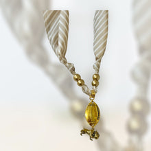 Load image into Gallery viewer, Neutral Striped Bulldog Scarf Necklace
