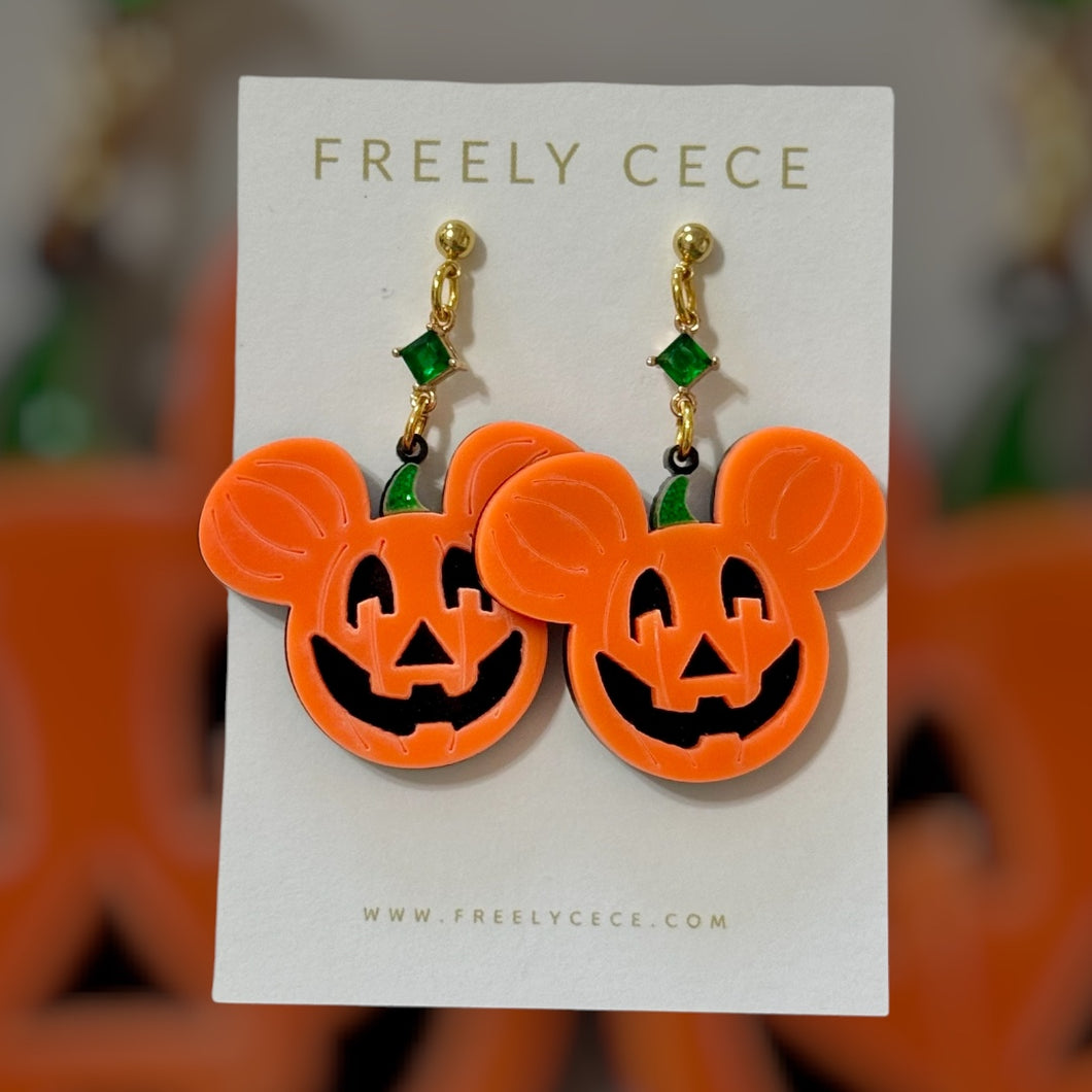Mouse Pumpkin Earrings