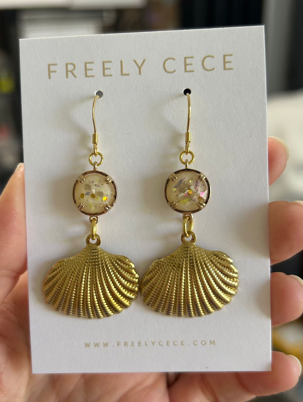 Gold Shell Earrings