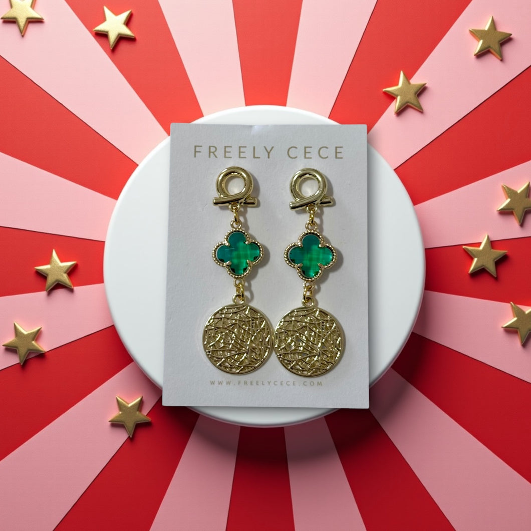 Green Clover Earrings