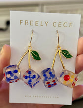 Load image into Gallery viewer, Cherry Dice Earrings
