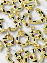 Load image into Gallery viewer, Jeweled Initial Necklace
