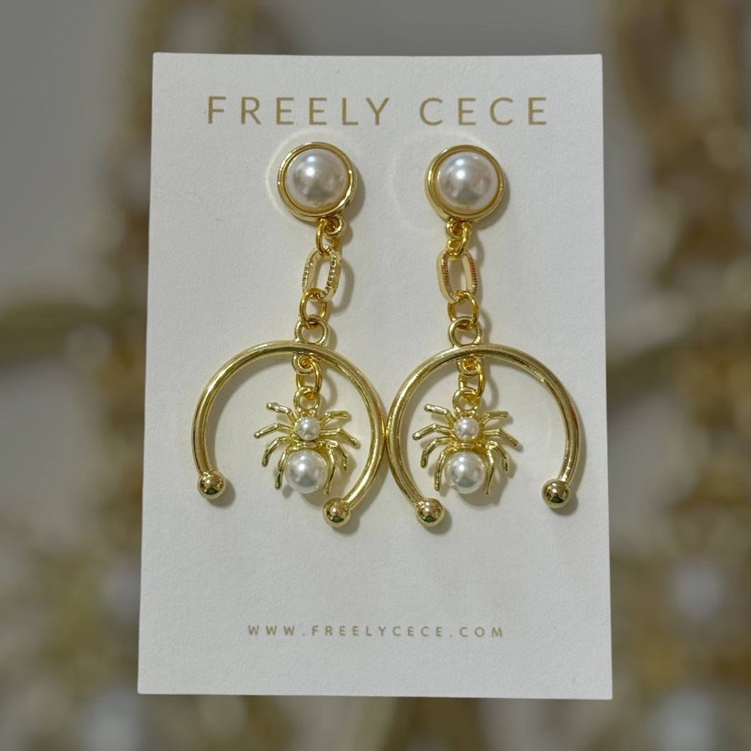 Dangling Spider Earrings