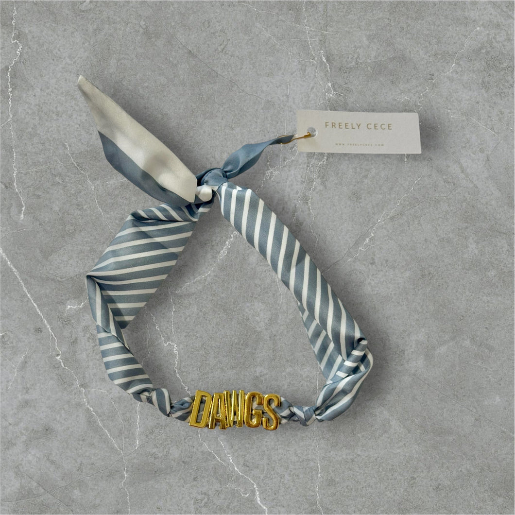 Small Letter Dawgs Scarf Necklace