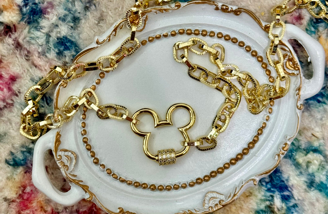 Mouse Carabiner Necklace