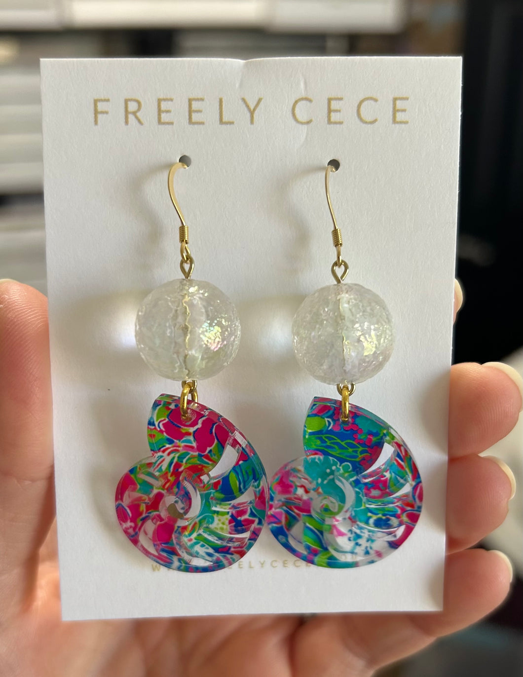 Beaded Shell Earrings