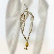 Load image into Gallery viewer, Neutral Striped Bulldog Scarf Necklace
