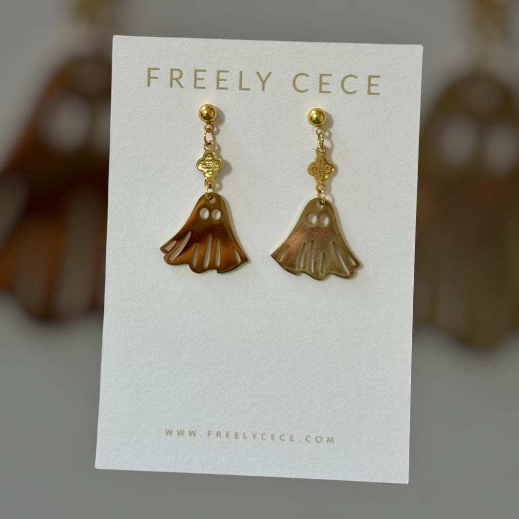 Gold Ghost Earrings