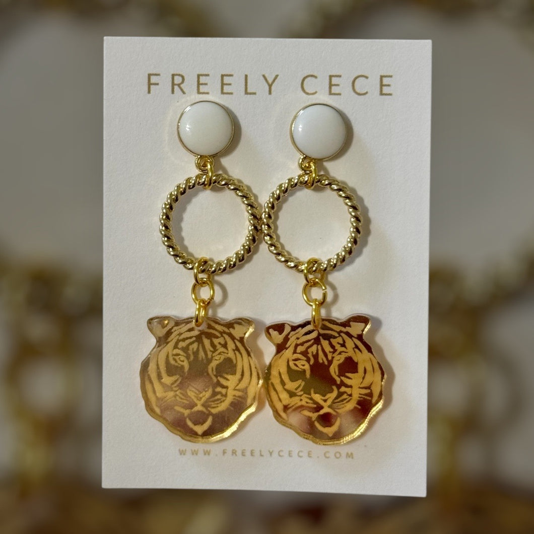 Gold Tiger Dangle