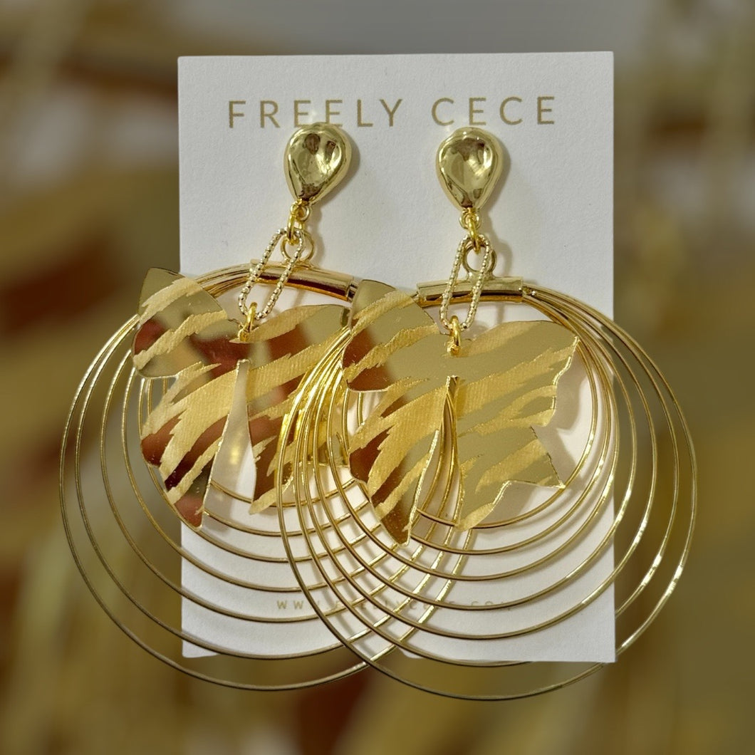 Gold Tiger Hoop