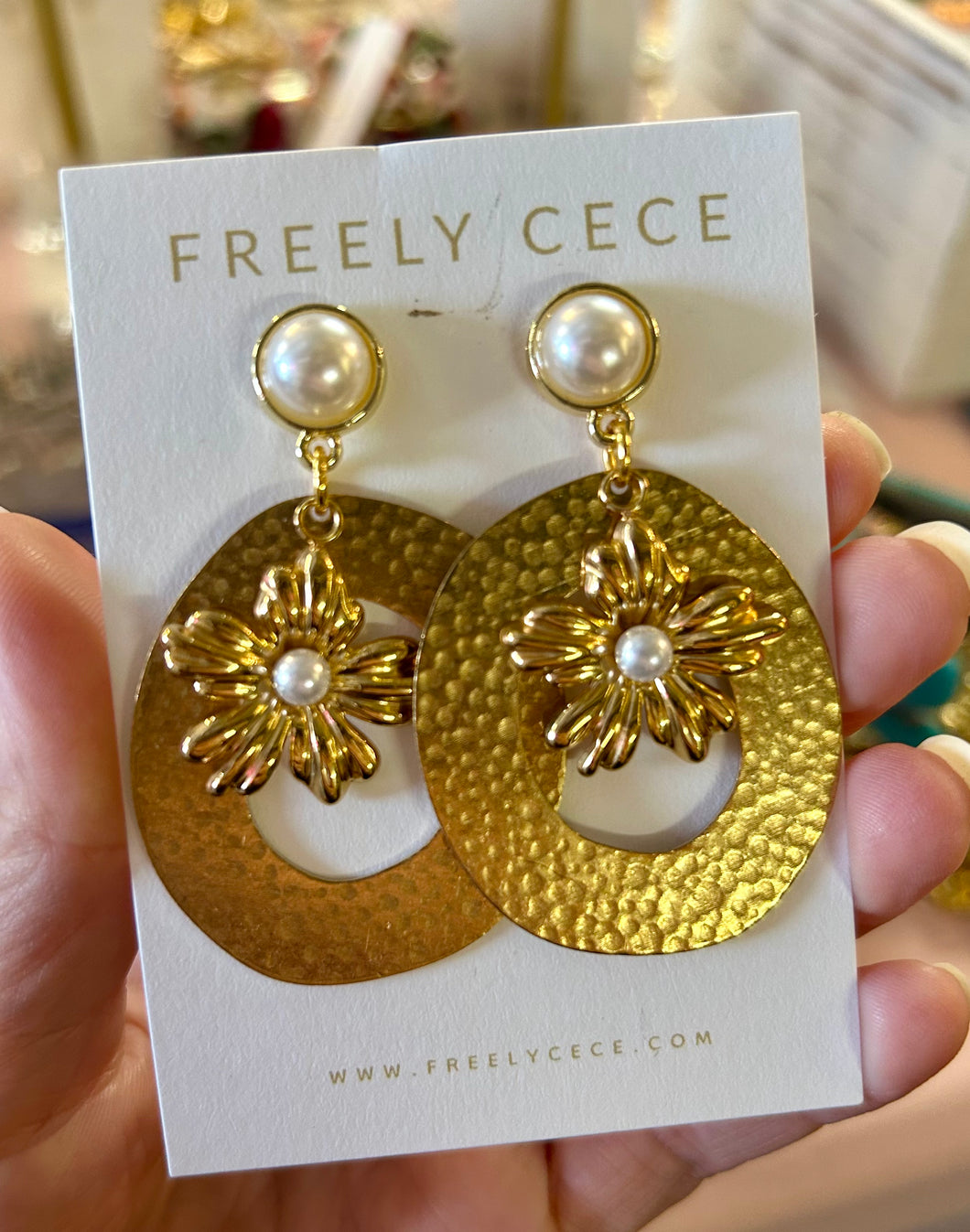 Pearl Flower Earrings