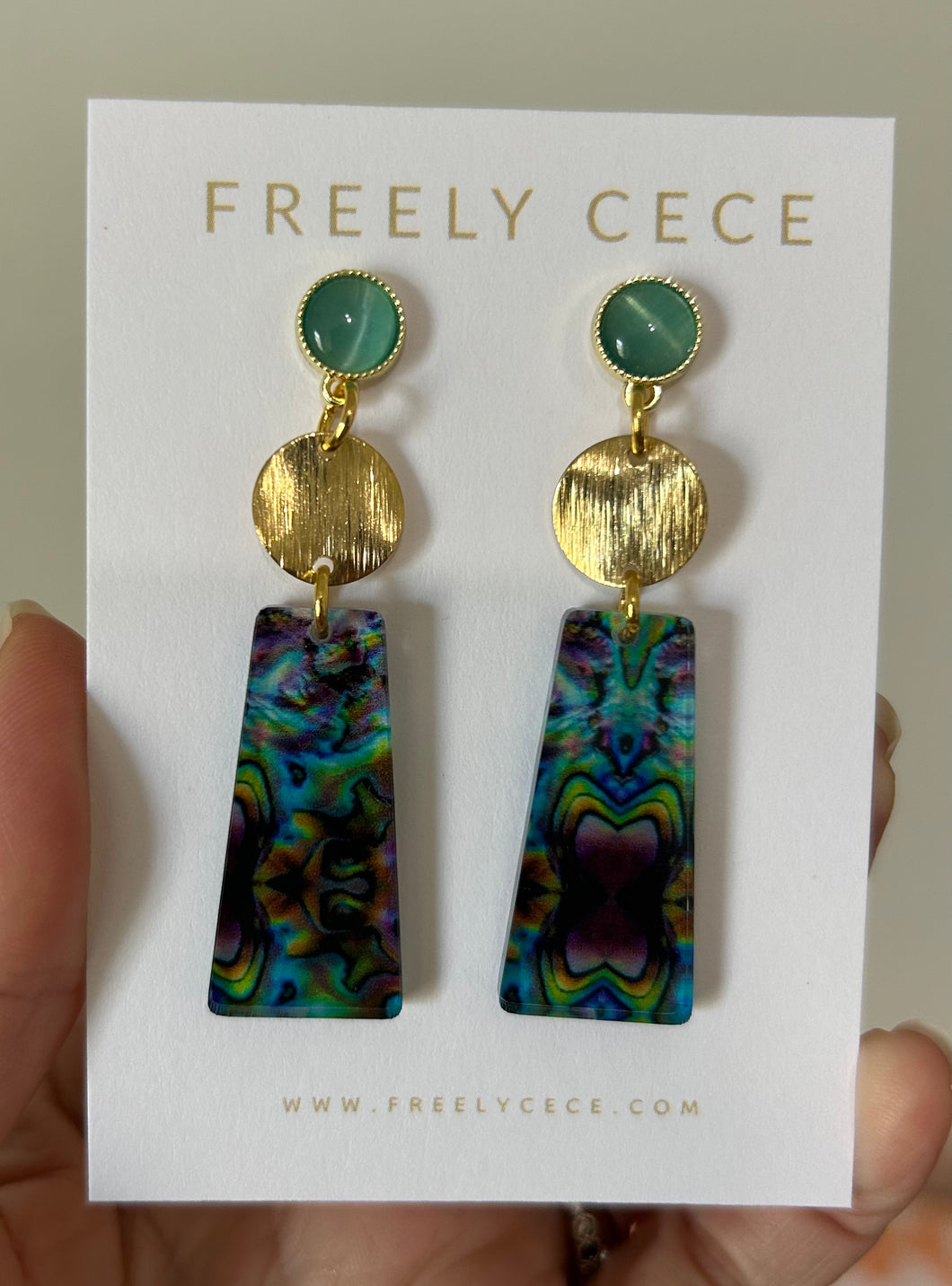 Abalone Dangle Earrings