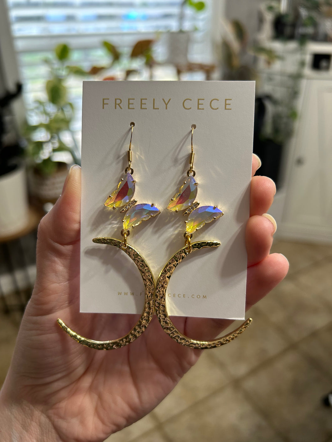 Butterfly Moon Earrings