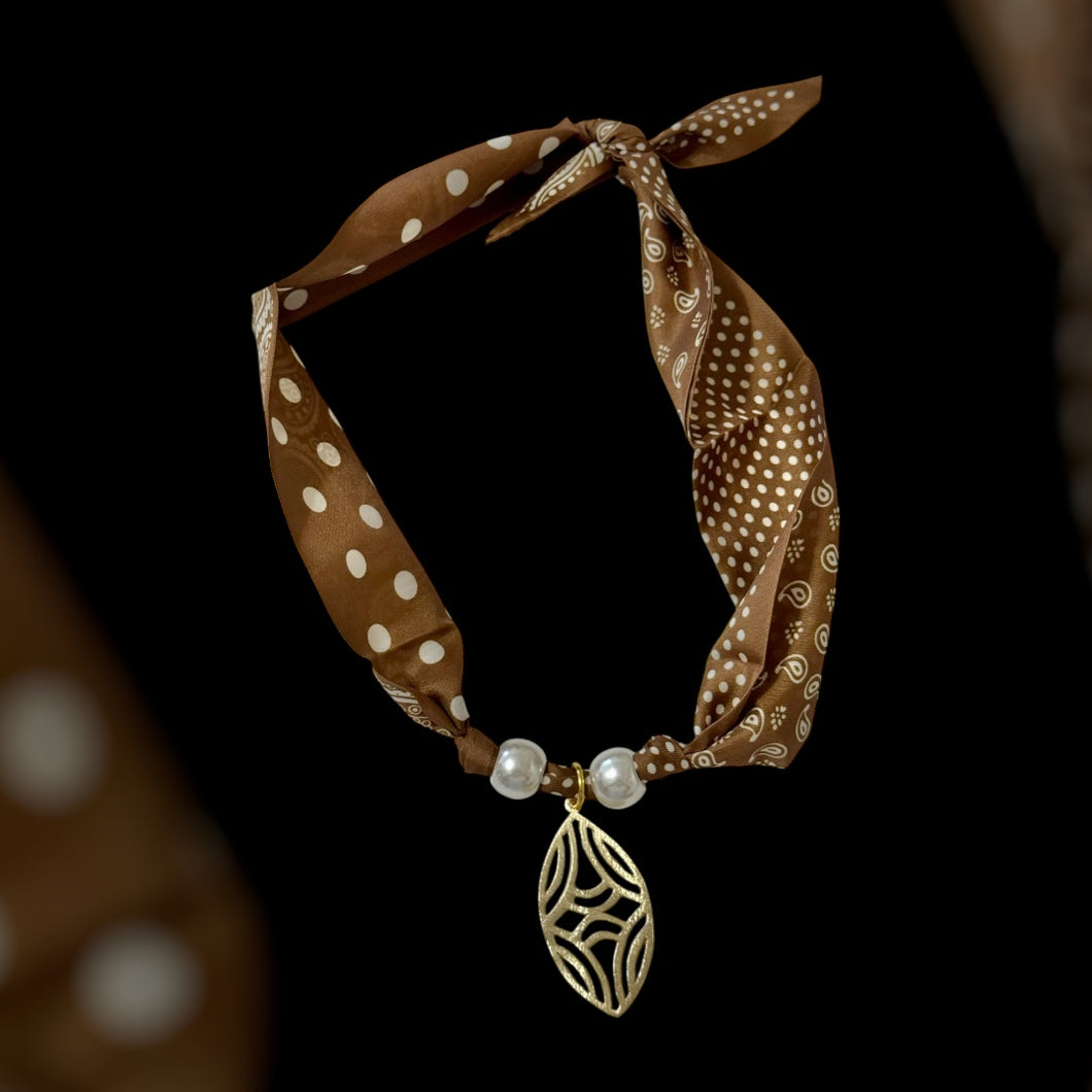 Brown Scarf Necklace