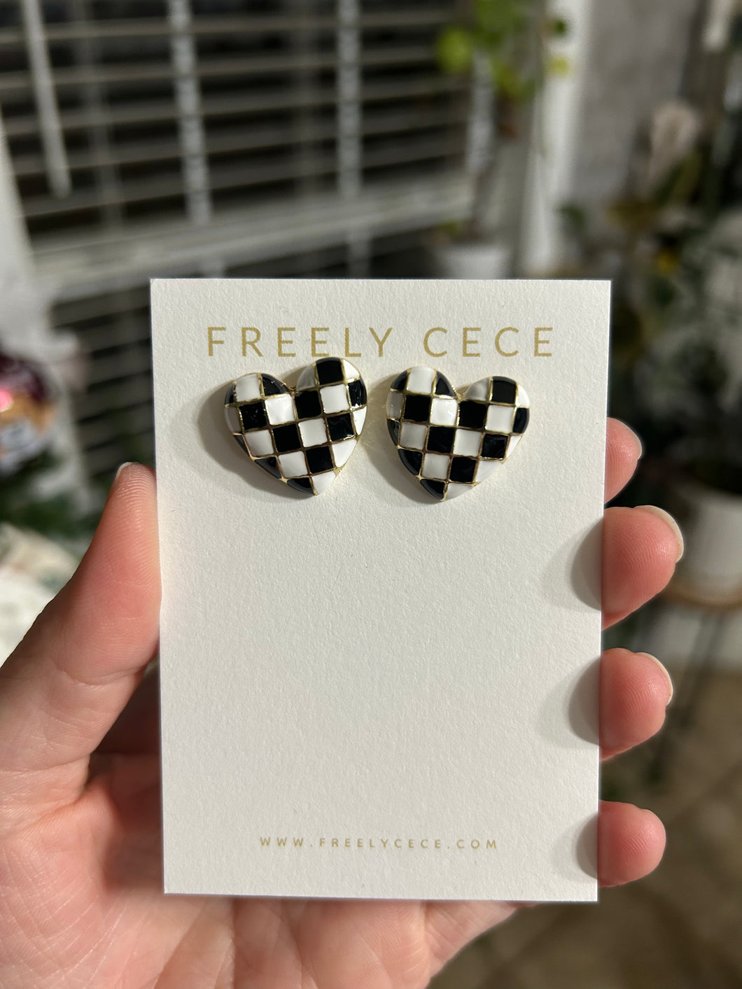 B&W Checkered Studs