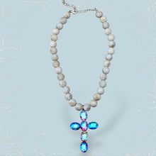 Load image into Gallery viewer, Crystal Cross Beaded Necklace
