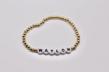 Load image into Gallery viewer, Gold Custom Beaded Name/Word Bracelets
