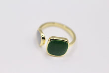 Load image into Gallery viewer, Green Enamel Ring
